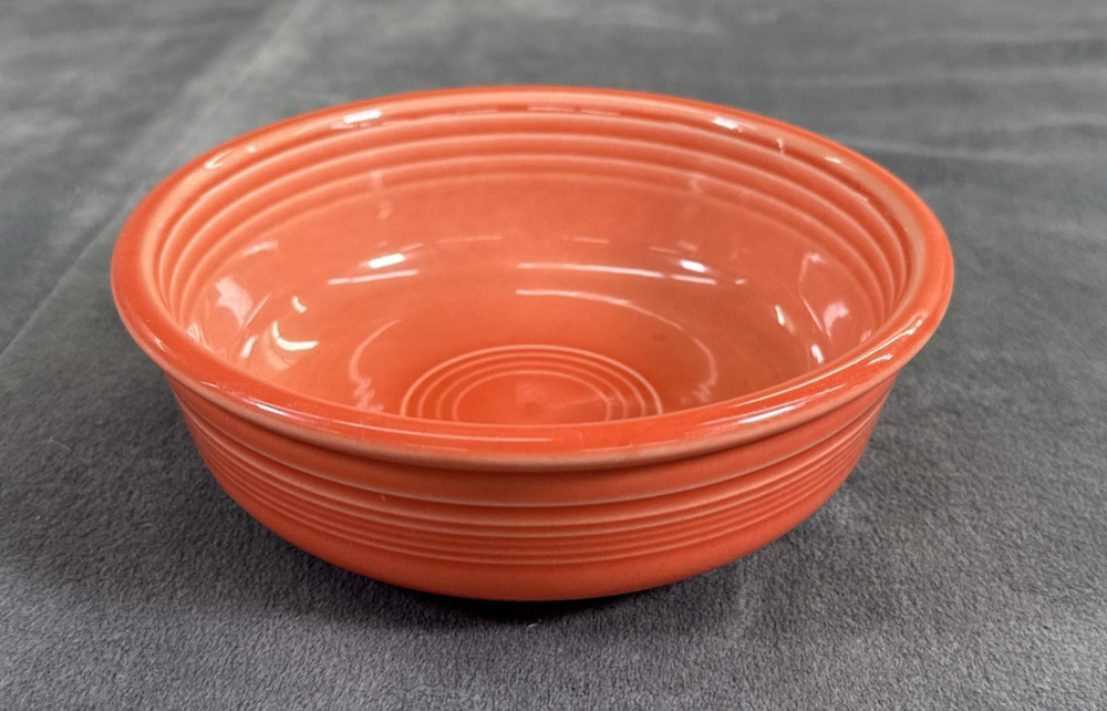 Vintage Fiesta Fiestaware 5 1/2 Berry Bowl Coral Cantaloupe Color Bnfts Charity